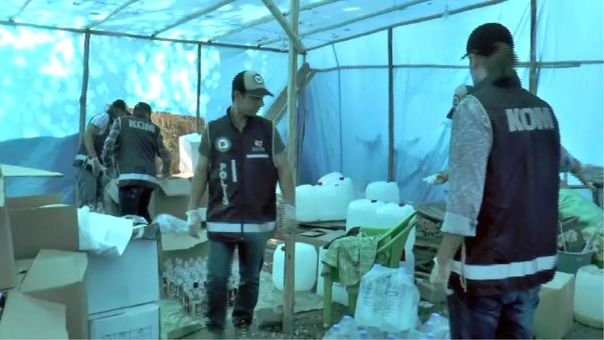 Ormana Kurulan Çadıra Sahte İçki Operasyonu