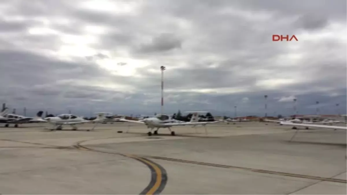 Çorlu Havalimanı\'nda Eğitim Uçuşlarına Fırtına Engeli