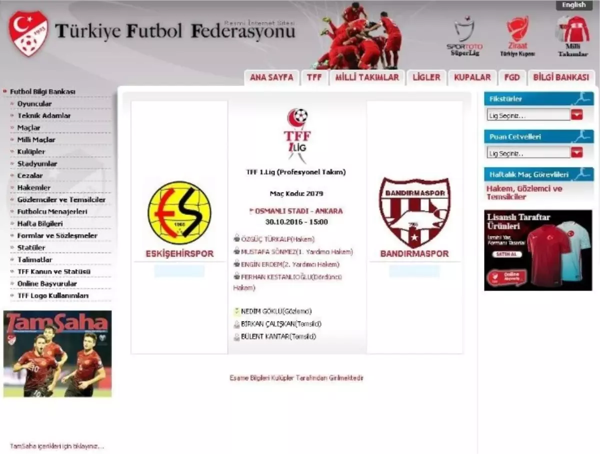 Eskişehirspor ile Bandırmaspor Ankara\'da Karşılaşacak