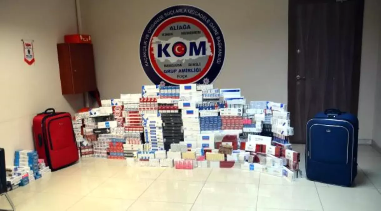 Aliağa\'da 3 Bin 365 Paket Kaçak Sigara Ele Geçirildi
