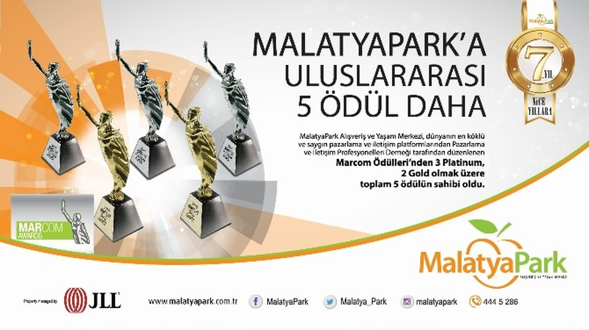 Malatyapark \'A 5 Ödül Daha