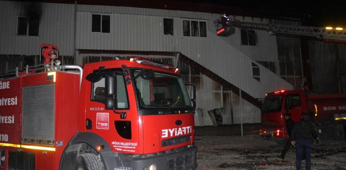 Niğde\'de Mezbahada Yangın