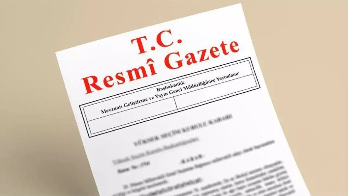 Yönetmelik Değişikliği Resmi Gazete\'de