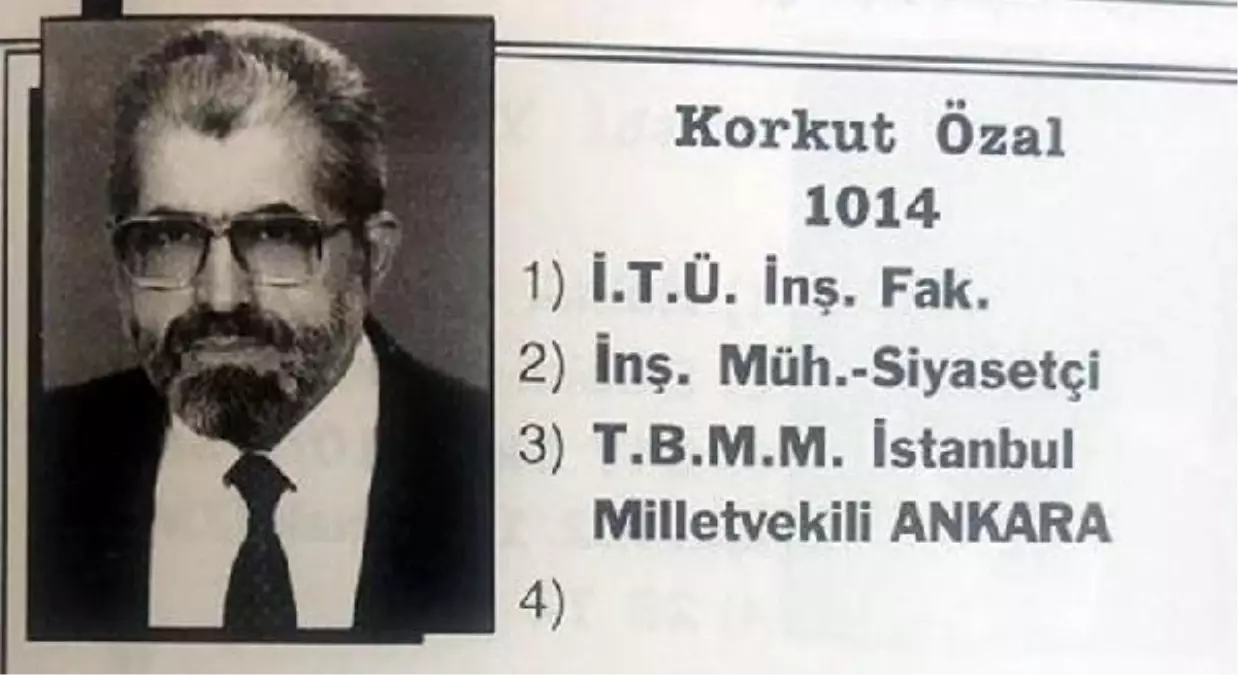 Taş Mektep Mezunlarından Korkut Özal\'a Başsağlığı Mesajı