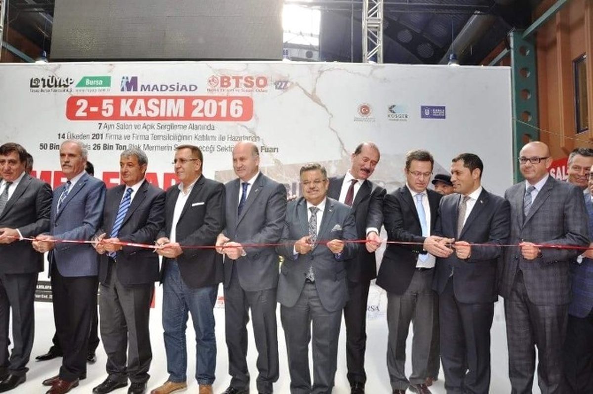 Başkan Yağcı Bursa Blok Mermer Fuarı\'nda