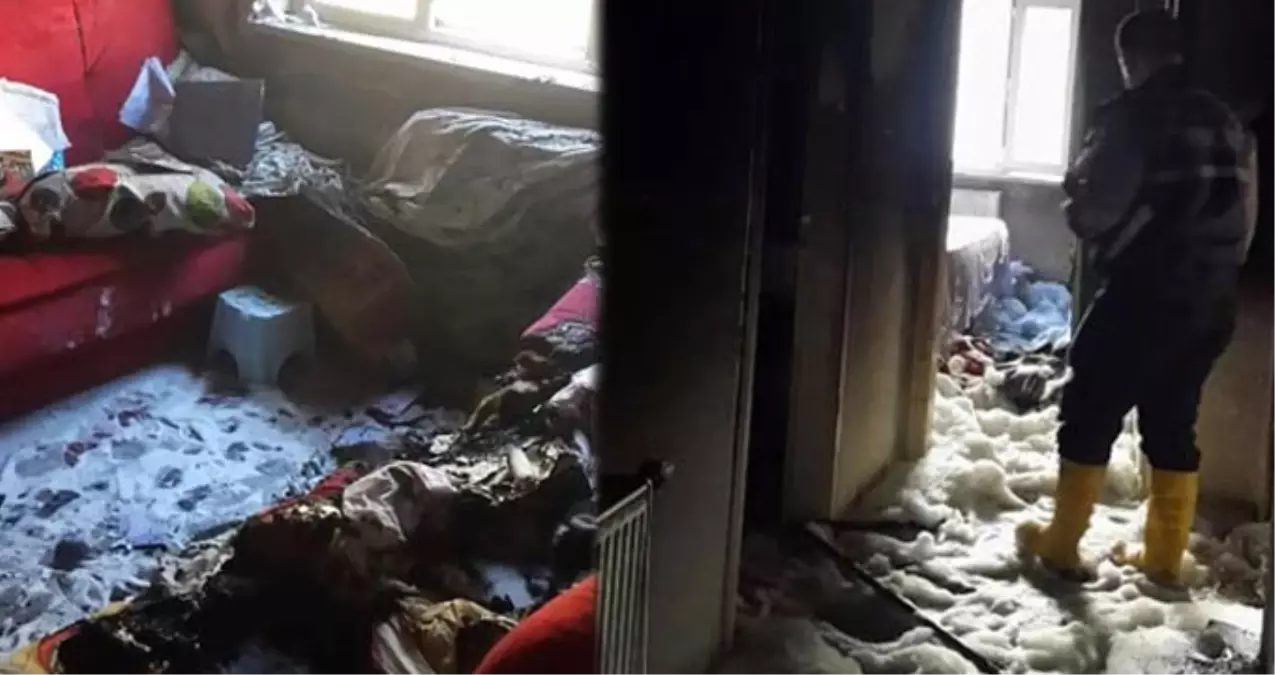 Eşiyle Tartışan Koca Evi Ateşe Verdi