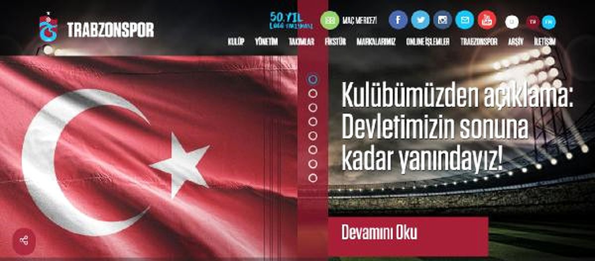 Trabzonspor\'dan Açıklama: Vatan İçin Nöbetteyiz