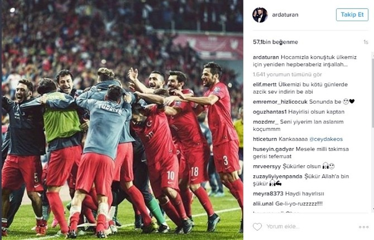 Arda Turan ve Burak Yılmaz\'ın \'Milli\' Sevinci