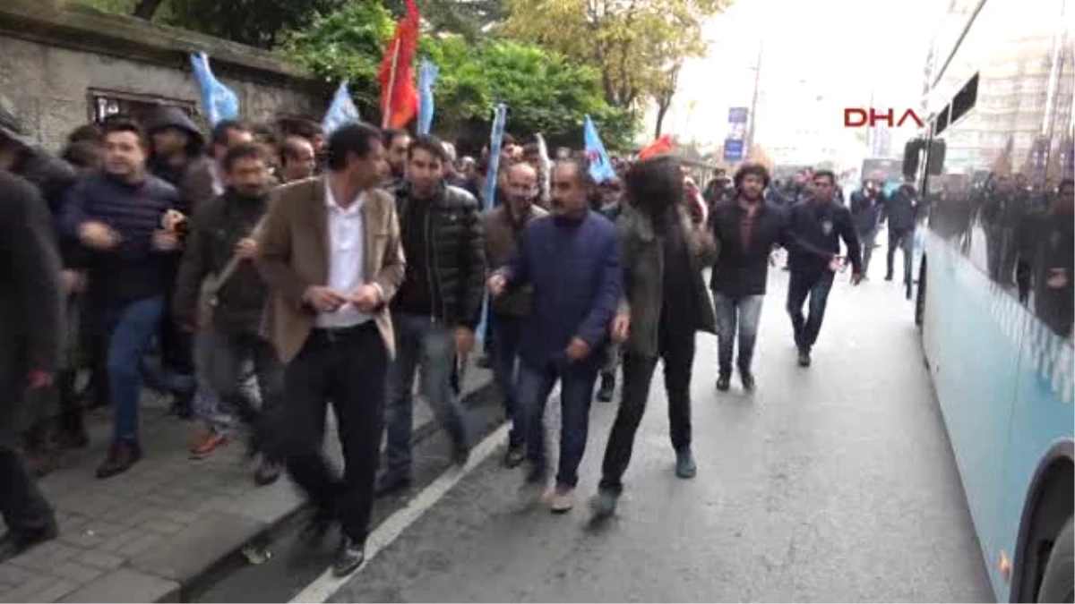Şişli\'de Hdp\'lilerin Tutuklanmasını Protesto Edenlere Polis Müdahalesi
