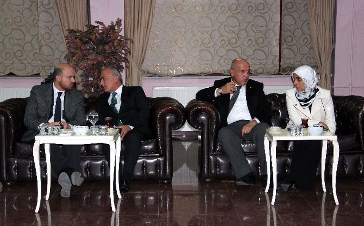 Bilal Erdoğan\'dan Rektör Çomaklı\'ya Taziye Ziyareti