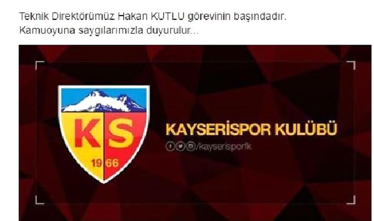 Hakan Kutlu İstifadan Döndü