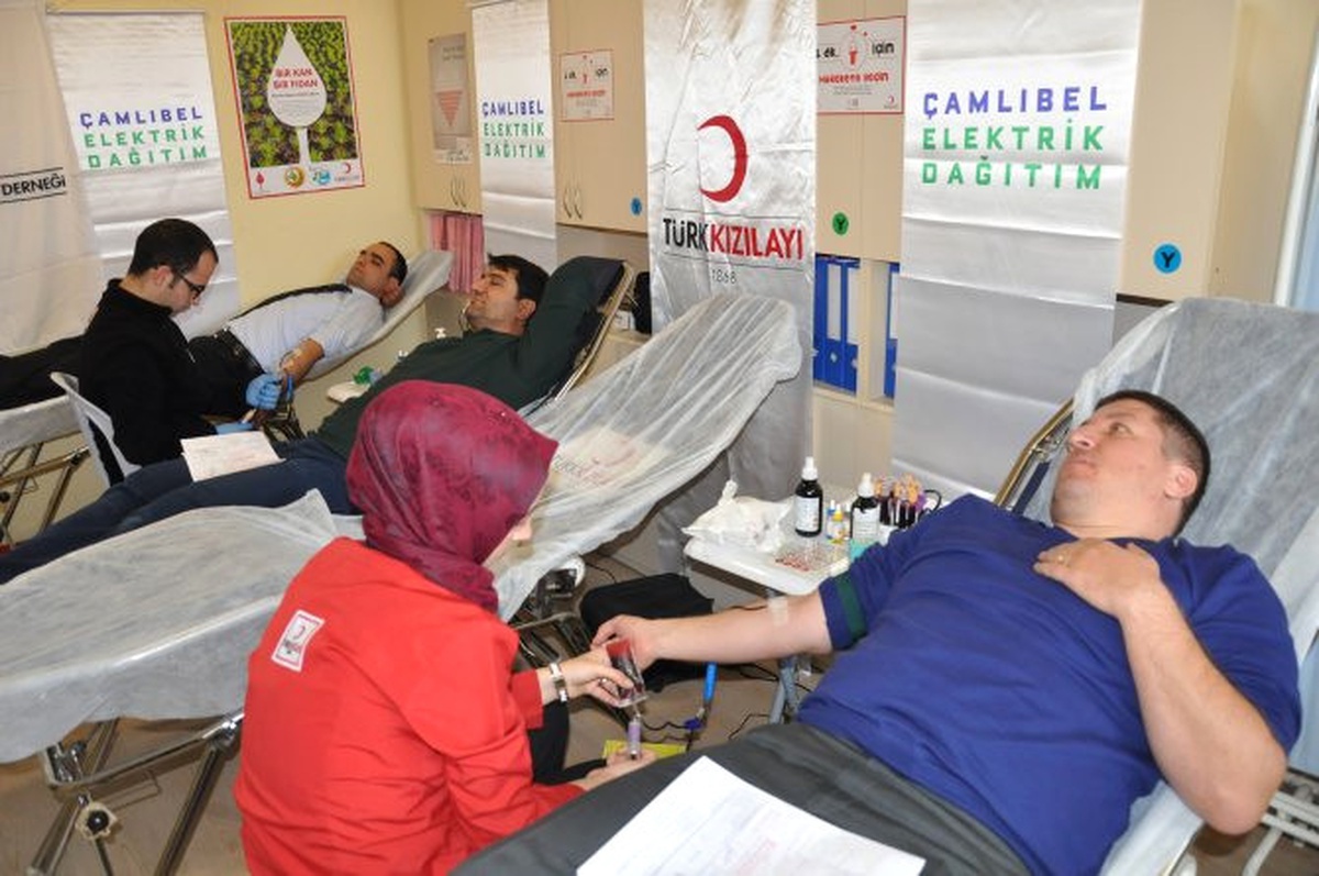 Çedaş Çalışanlarından Kızılay\'a Kan Bağışı