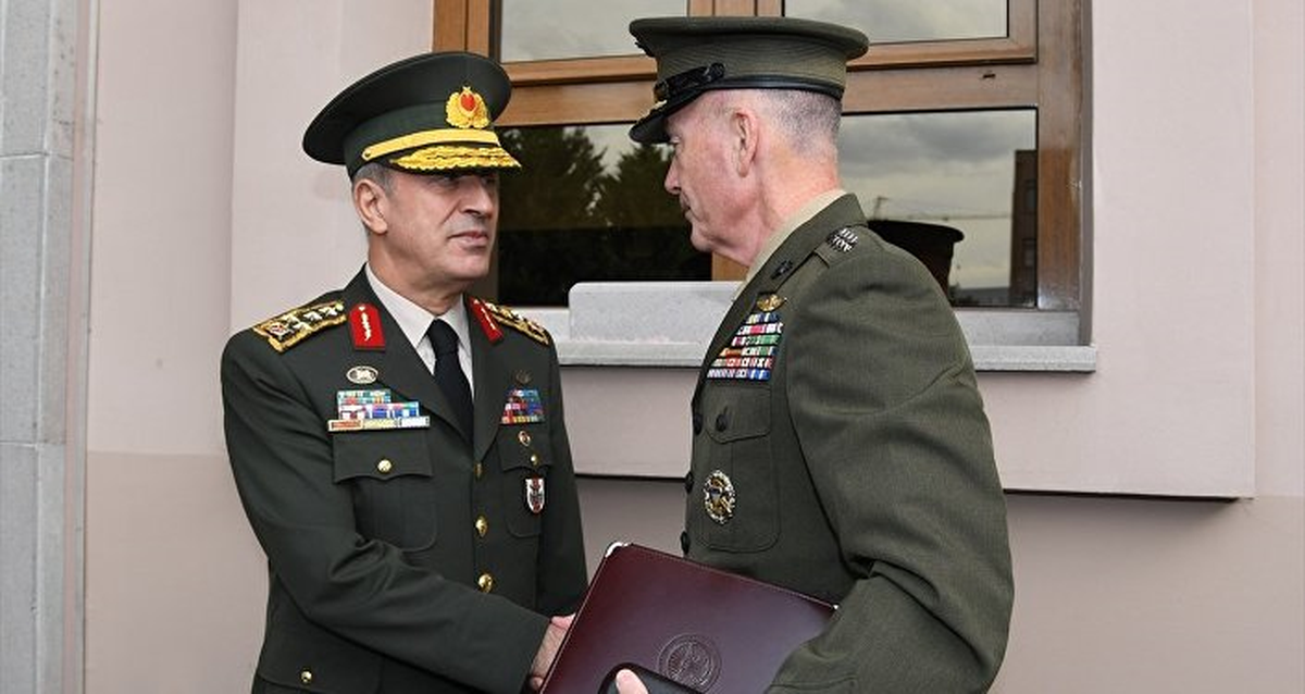 Genelkurmay Başkanları Hulusi Akar ve Joseph Dunford\'un Görüşmesi