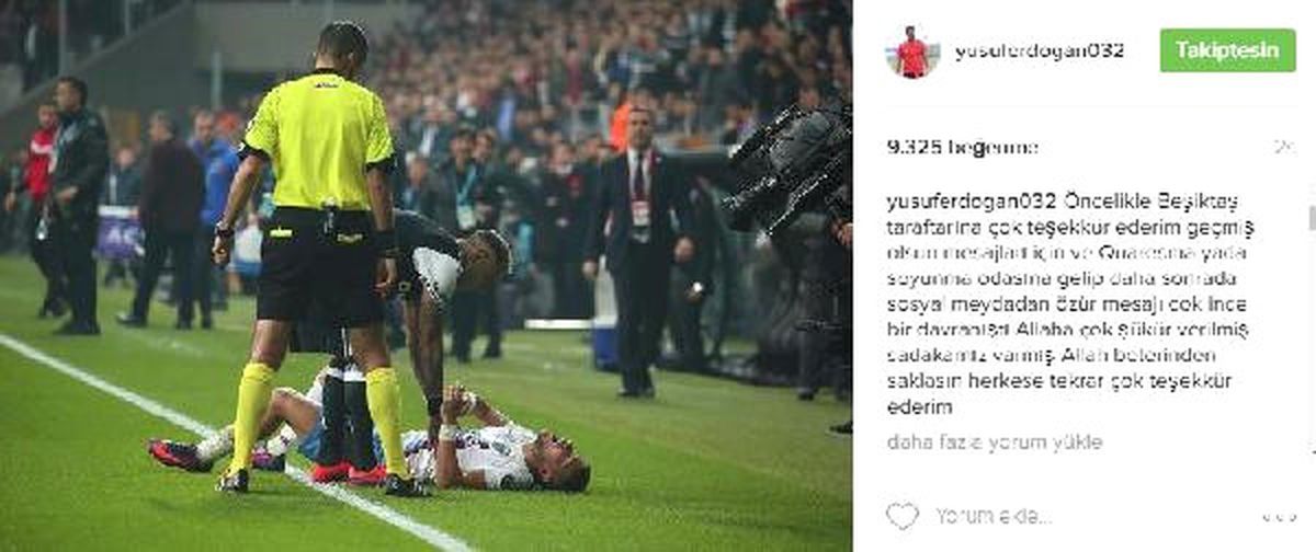Yusuf Erdoğan\'dan Quaresma\'ya Teşekkür