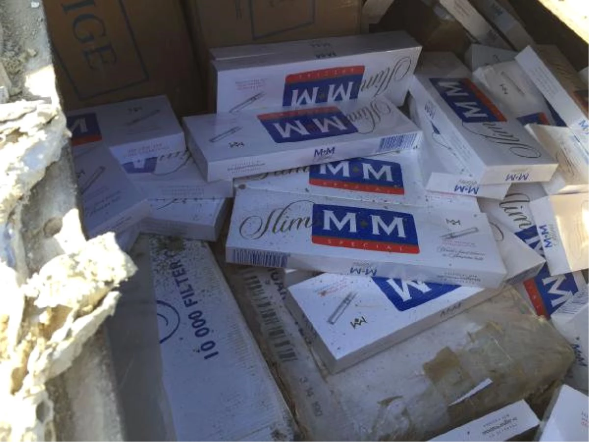 Beton Mikserinden 45 Bin Paket Kaçak Sigara Çıktı