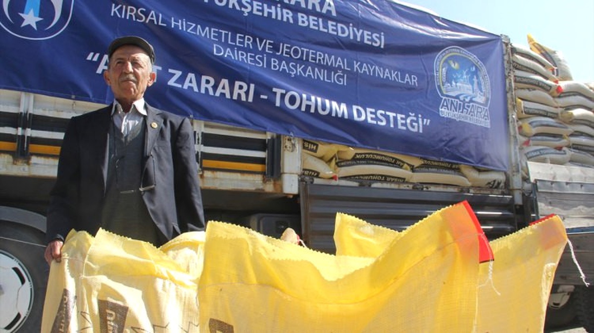 Çubuk\'ta Çiftçilere Tohum Desteği