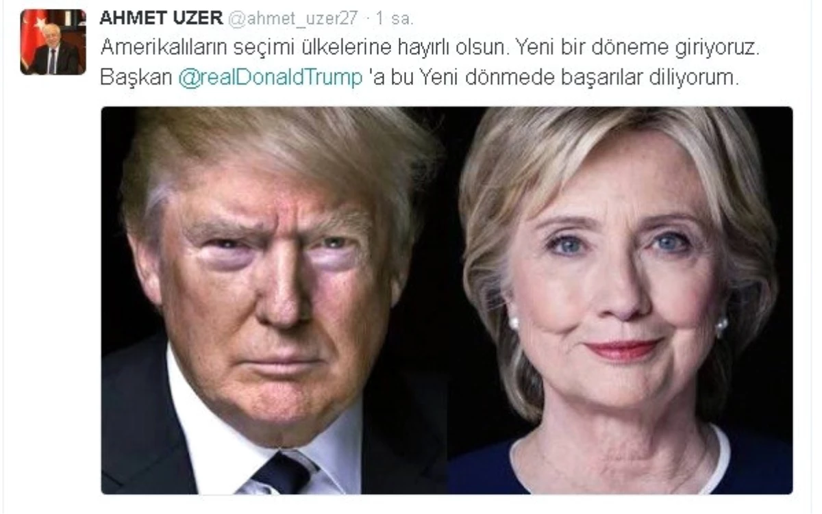 Milletvekili Uzer\'den ABD\'nın Yeni Başkanı Trump\'a Tebrik