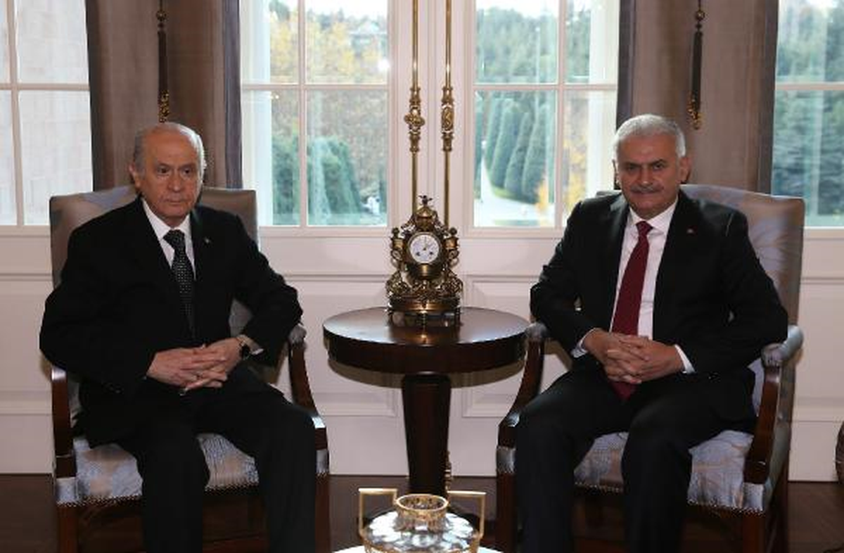 Başbakan Yıldırım ile MHP Lideri Bahçeli Çankaya'da Buluştu