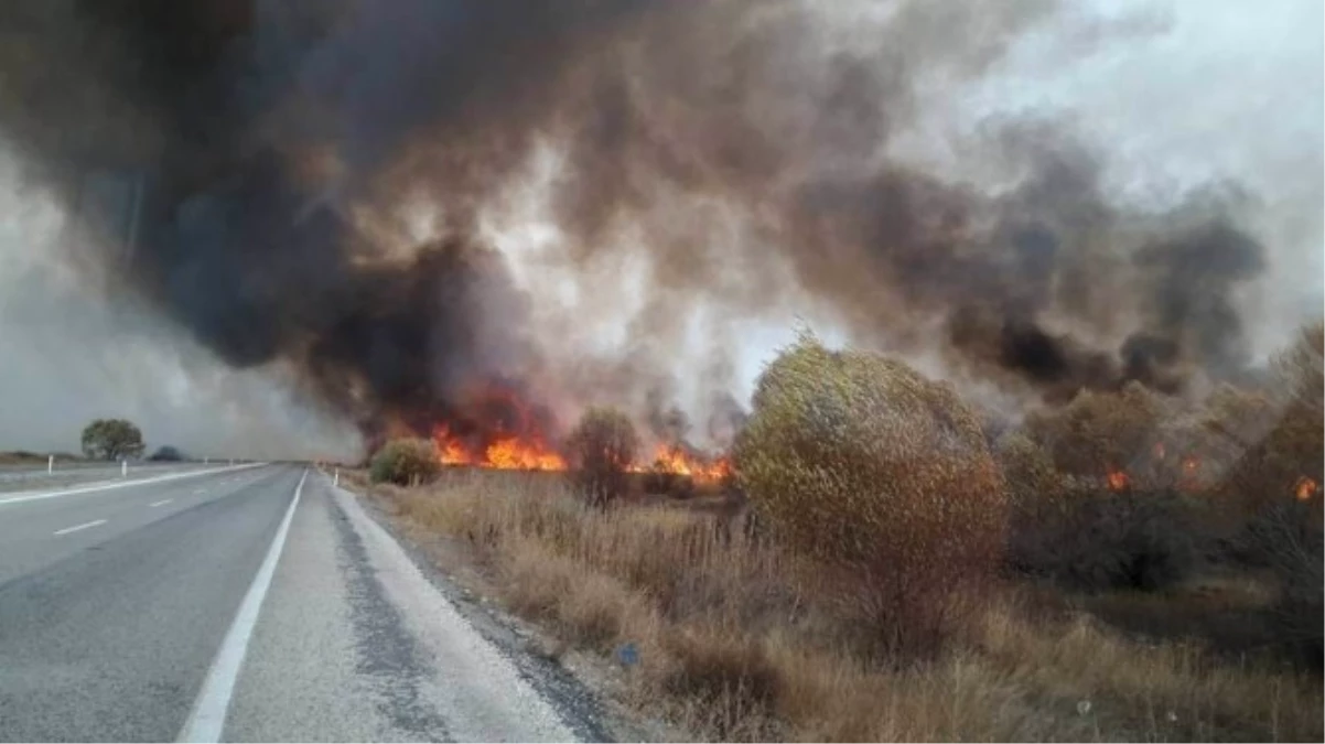 Beyşehir Gölü Milli Parkı\'nda Sazlık Yangını