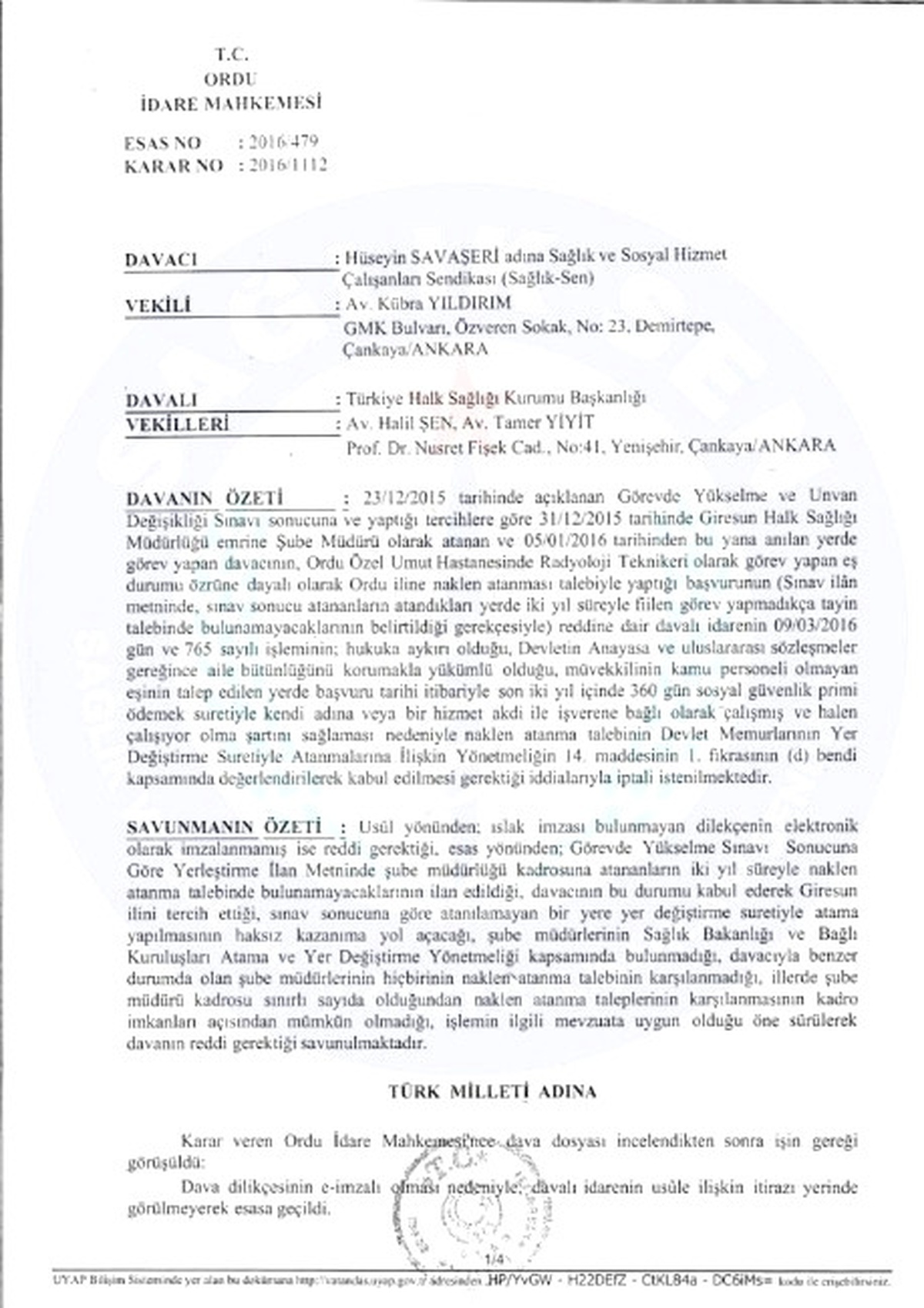 Yargıdan Şube Müdürlerine Mazeret Tayin Hakkı