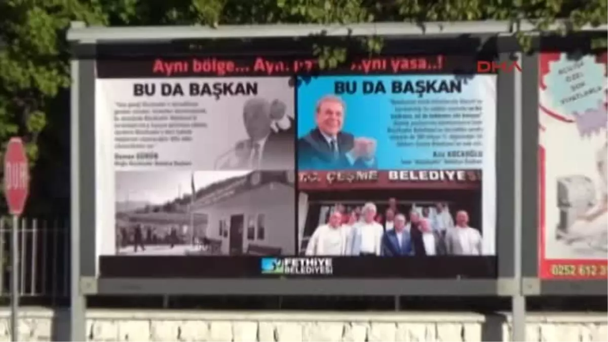 Muğla Başkanların Gerginliği Billboardlara Taşındı