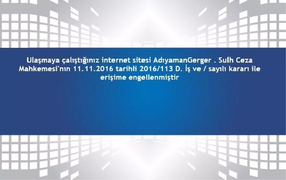 Gerger\'de Cinsel İstismar Haberini Veren İnternet Sitesine Erişim Engellendi