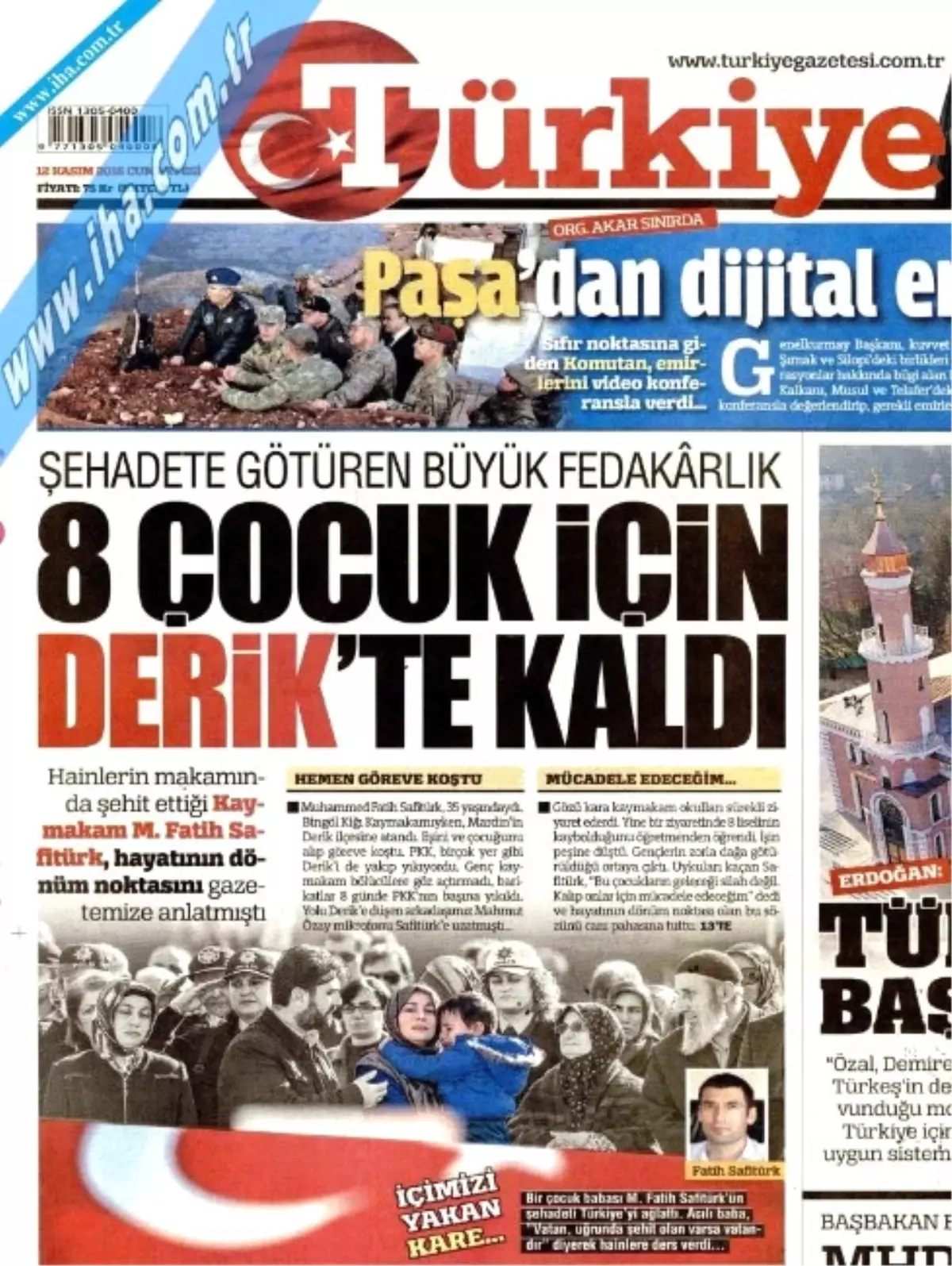 Şehit Kaymakam Safitürk, 8 Çocuk İçin Derik\'te Kalmış