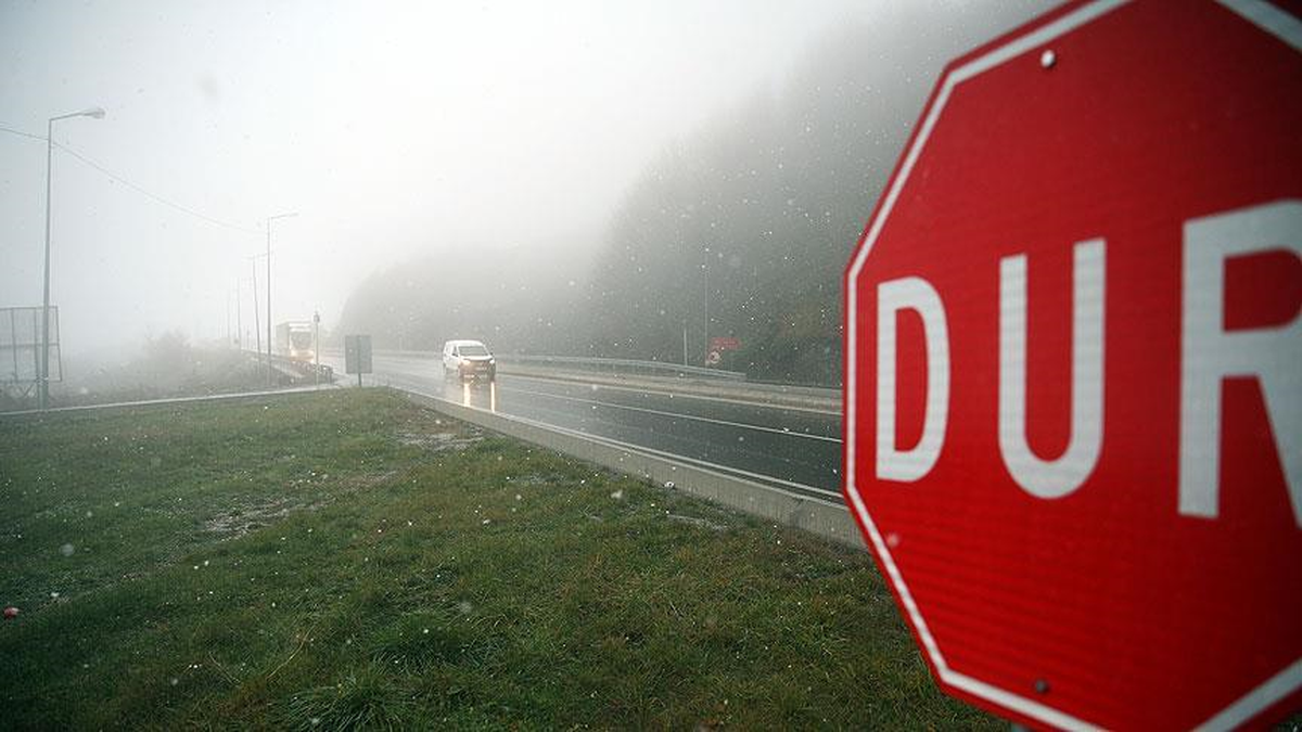 Bolu Dağı\'nda Yoğun Sis ve Kar Yağışı
