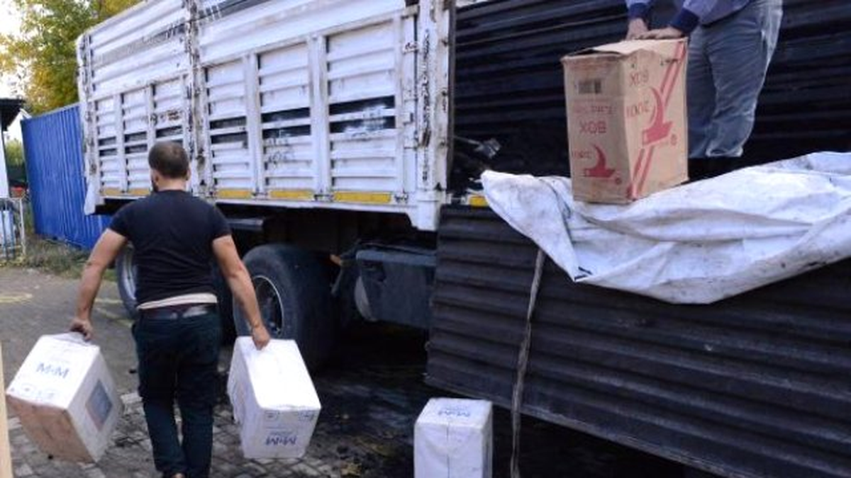 Kömür Arasında Kaçak Sigara Sevkiyatı