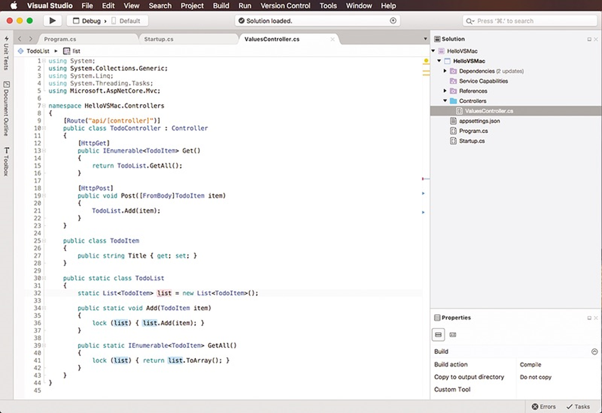 Mac İçin Microsoft Visual Studio Geliyor