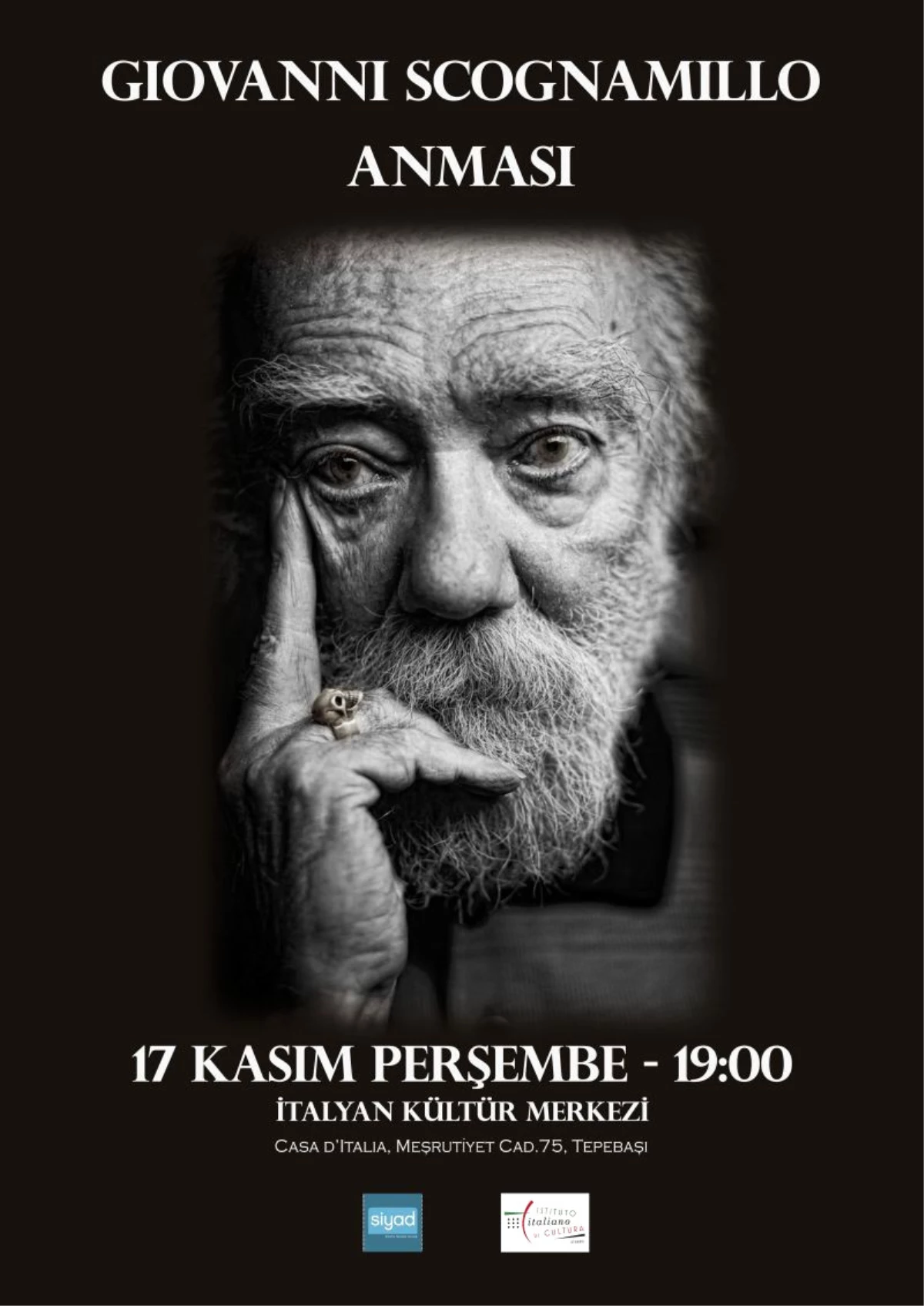 17 Kasım Perşembe akşamı Giovanni Scognamillo Anması