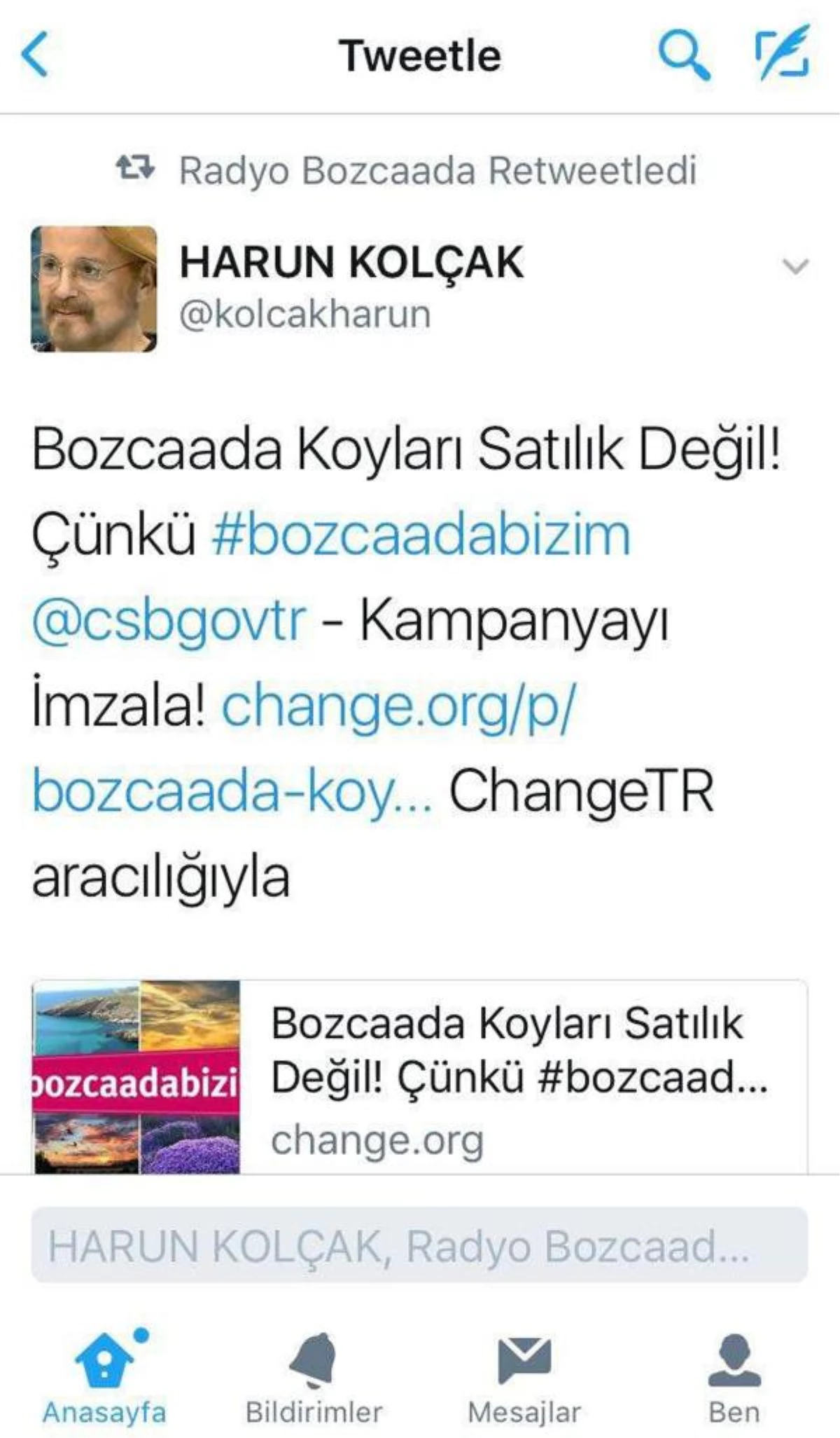 Bozcaada\'nın Bakir Koyları İçin Twitter Kampanyası İlgi Gördü