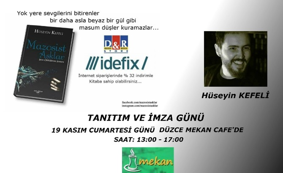 Genç Yazar Kefeli İmza Gününde Kitapseverlerle Buluşacak