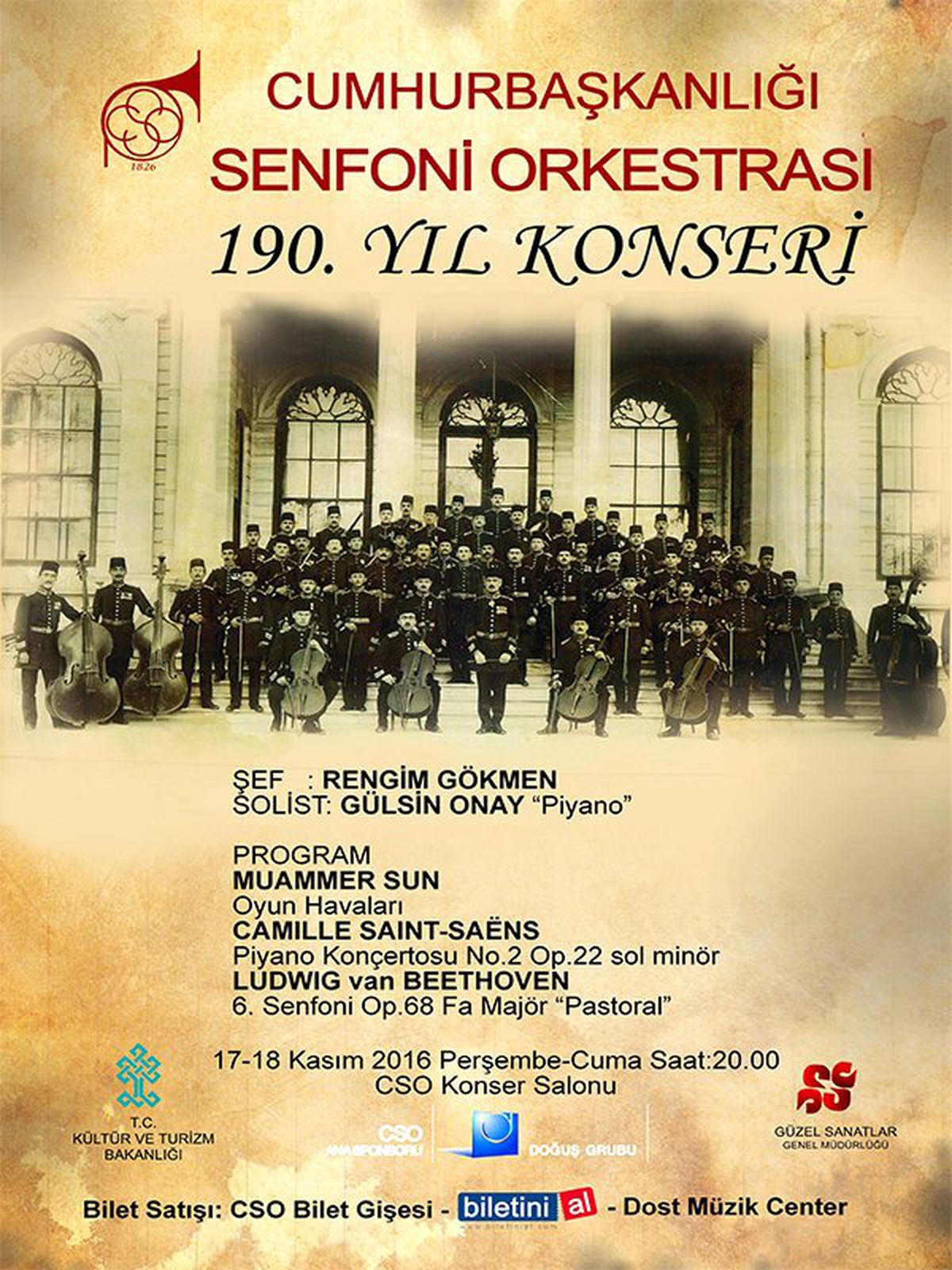C.s.o 190. Yıl Konseri 18 Kasım