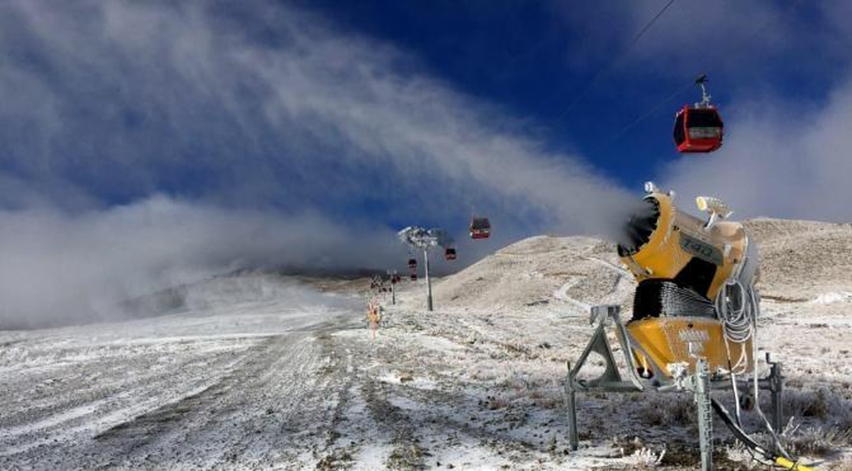 Erciyes Dağında Suni Kar Üretiliyor