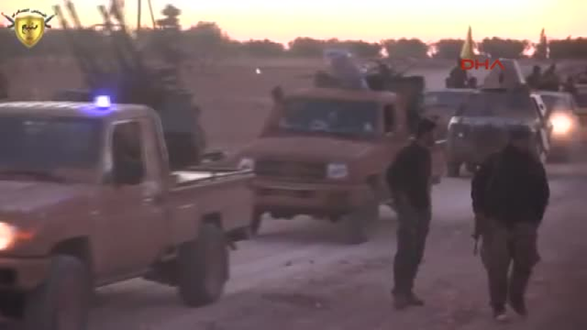 Münbiç\'ten Ypg\'nin Çekilme Görüntüleri