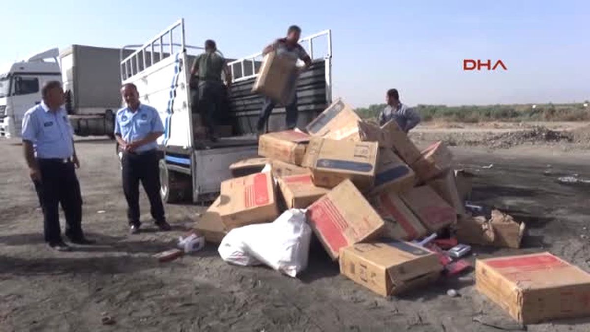 Şırnak Silopi\'de 479 Bin 30 Paket Kaçağı Sigara Imha Edildi