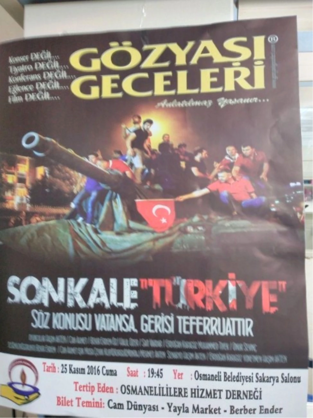 Gözyaşı Geceleri "Son Kale Türkiye" Gösterisi Osmaneli\'de