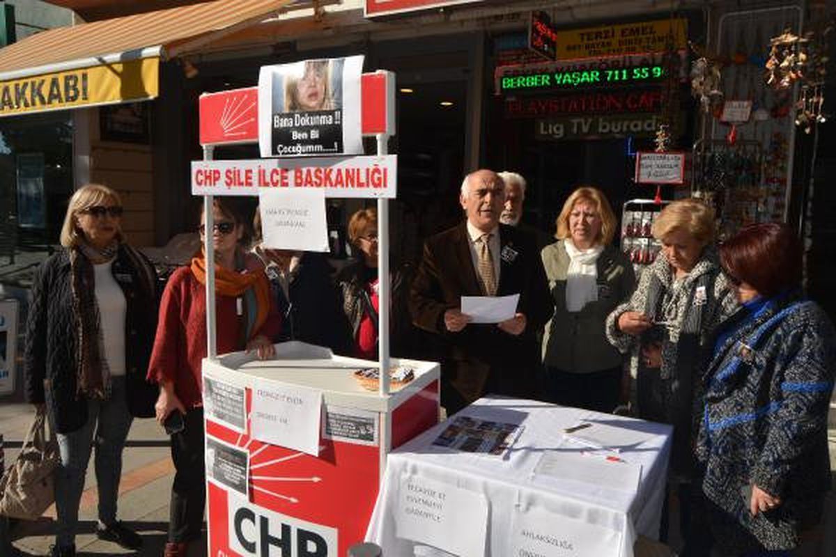 Şile\'de Cinsel İstismar Düzenlemesi Protestosu