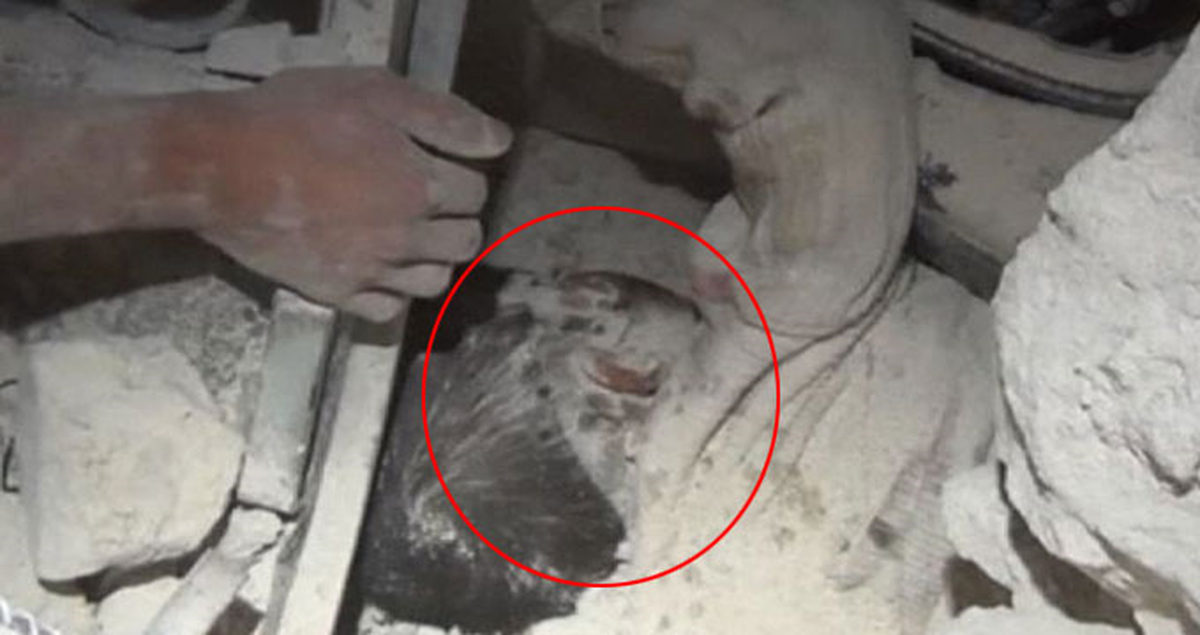 Suriye'de Enkaz Altından Küçük Çocuğu Kurtardılar