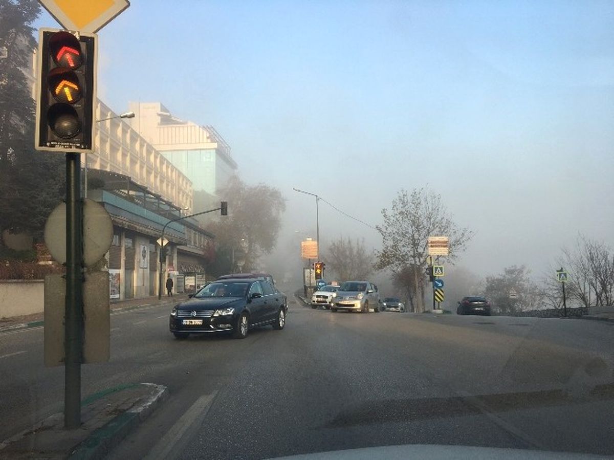 Bursa\'da Sisli Hava Trafiği Olumsuz Etkiliyor