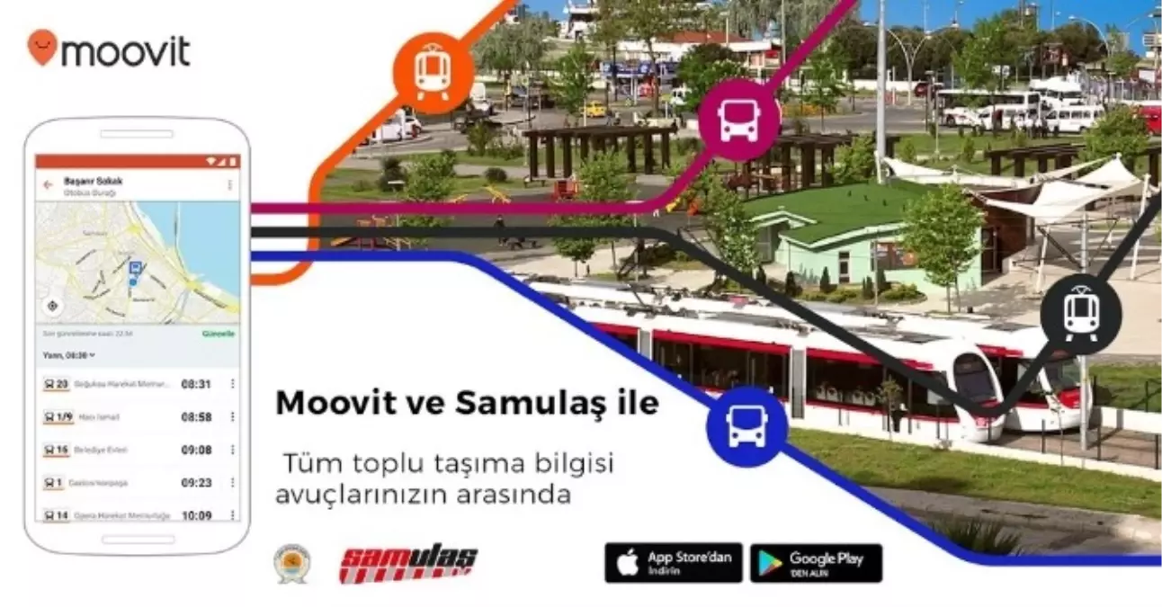 Moovit Toplu Taşıma Uygulaması Samsun\'da