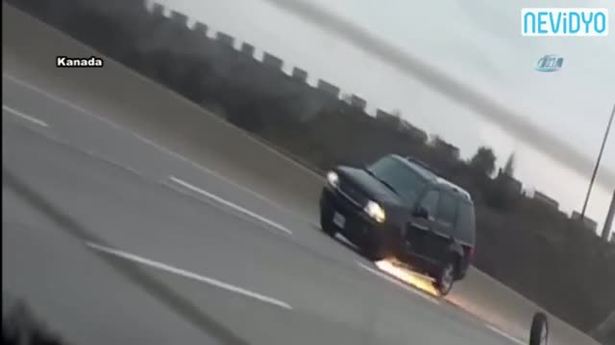 Otobanda Tekerleği Fırladı