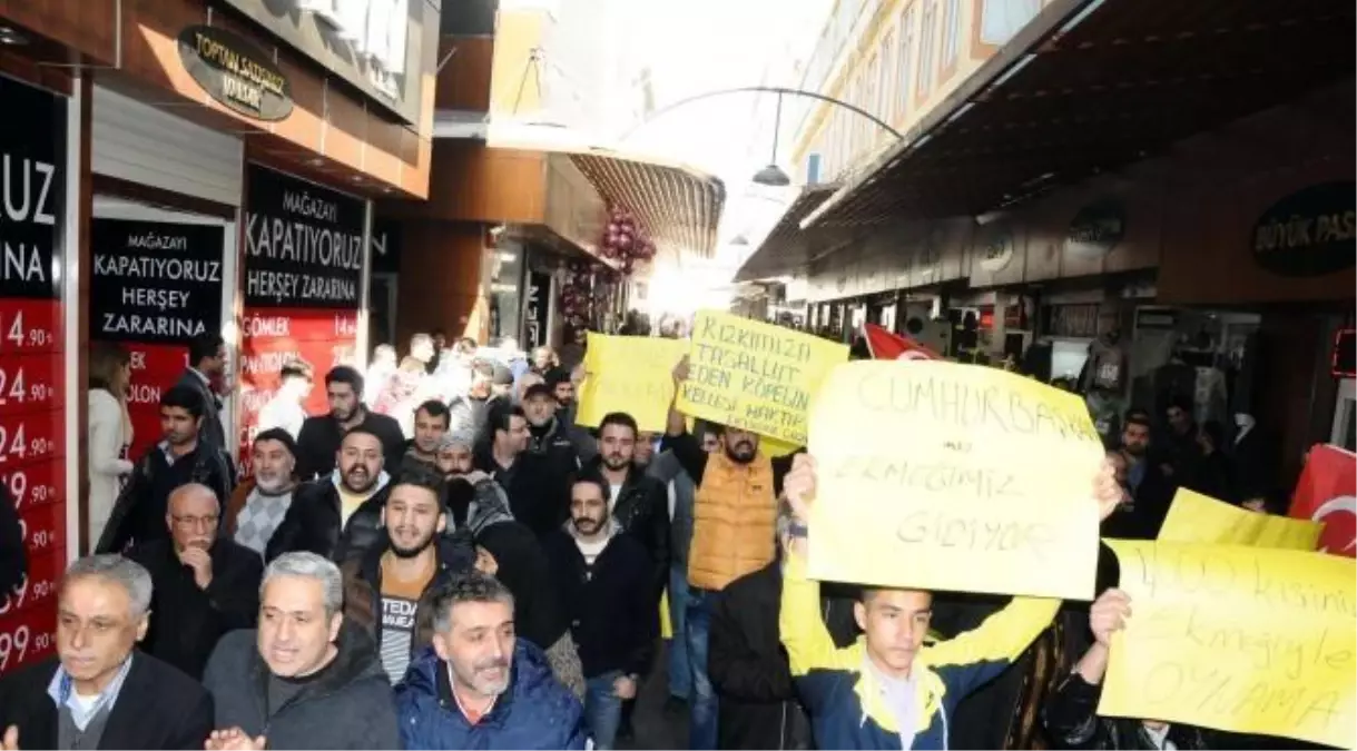 Gaziantep\'te Halep Çarşısı Esnafından Yıkım Kararına Protesto