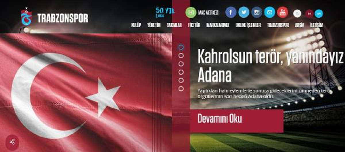 Trabzonspor\'dan Teröre Lanet