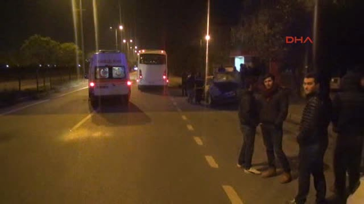 Zonguldak Ereğli Lastik Değiştirirken Halk Otobüsü Çarptı