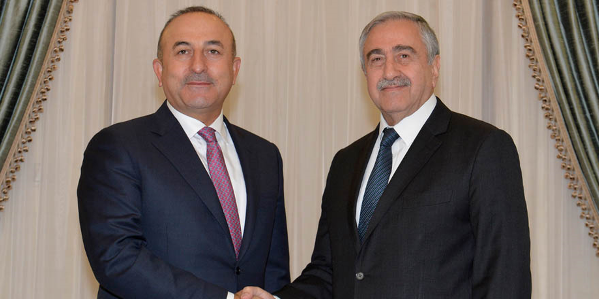 KKTC Cumhurbaşkanı Akıncı, Dışişleri Bakanı Mevlüt Çavuşoğlu\'nu Kabul Etti