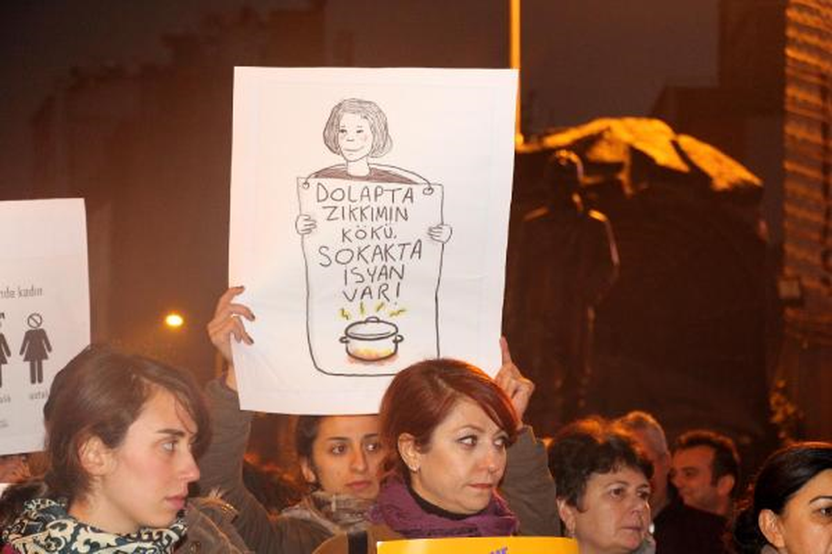 Zonguldak\'ta Kadına Şiddet Protestosu