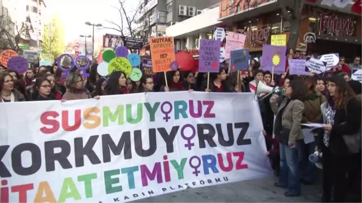 Başkentte Kadına Yönelik Şiddet Protesto Edildi