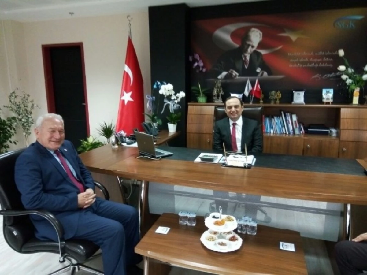 Başkan Yılmaz\'dan Sgk İl Müdürü Ercan\'a Ziyaret